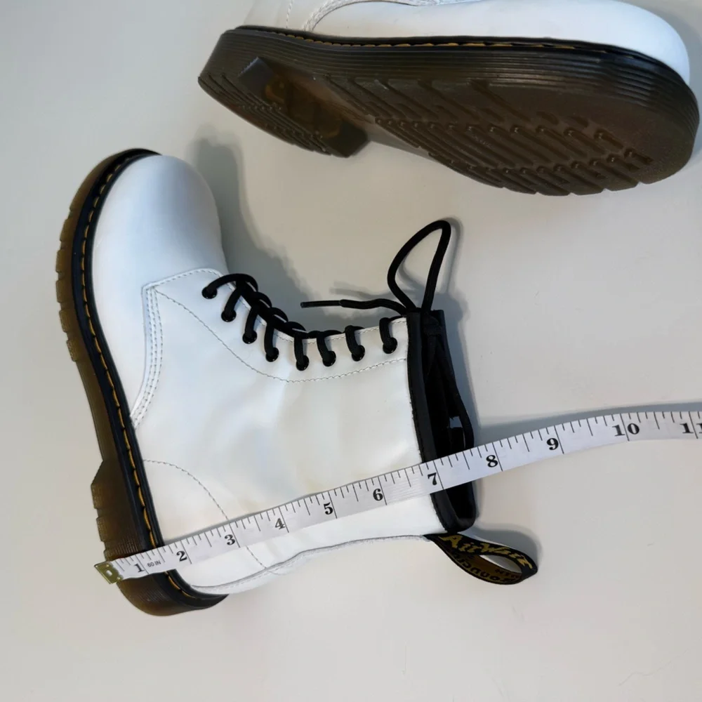 Dr. Martens 1460Y Combat Boots Women Size 6 Zipper Up Leather Bouncing Sole - Picture 14 of 14